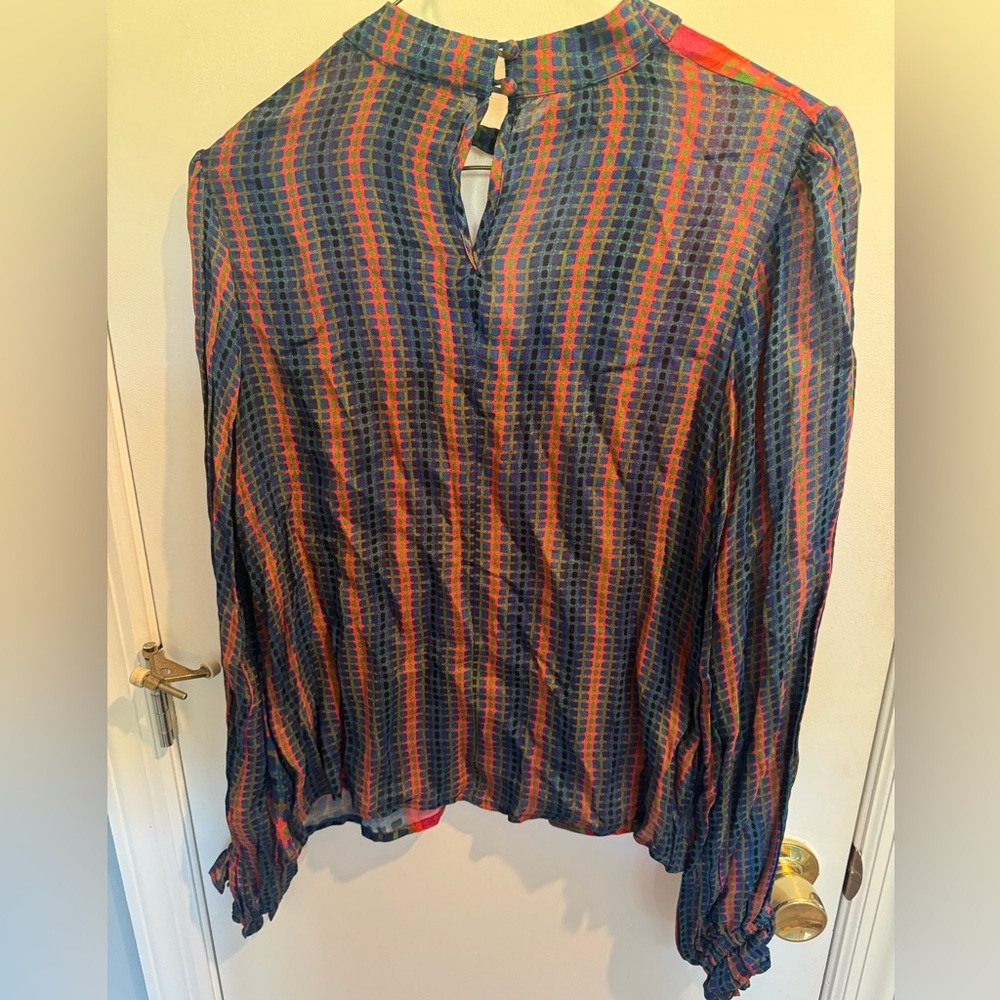 Anthropologie Conditions Apply Multicolor Striped Blouse, Small - Picture 6 of 8